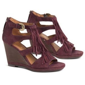 Trask Felicity Fringe Wedge Heel (Sz 10) - NWT